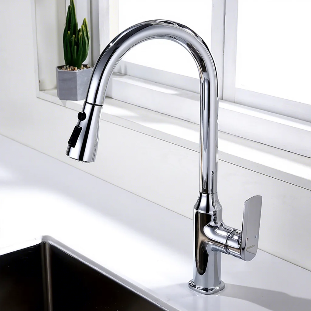 Chrome Pull-Down Faucet