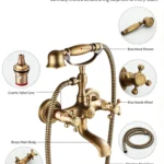 Brass Single-Handle Wall-Mounted Tub Filler