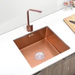 Rose Gold Stainless Steel Undermount Single-Bowl Kitchen Sink