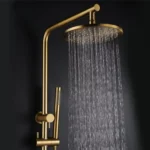 Brushed Gold Wall-Mounted Shower System