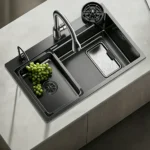 Modern Stainless Steel Workstation Single-Bowl Kitchen Sink