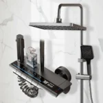 Aluminum Alloy Wall-Mounted Thermostatic Shower System Square